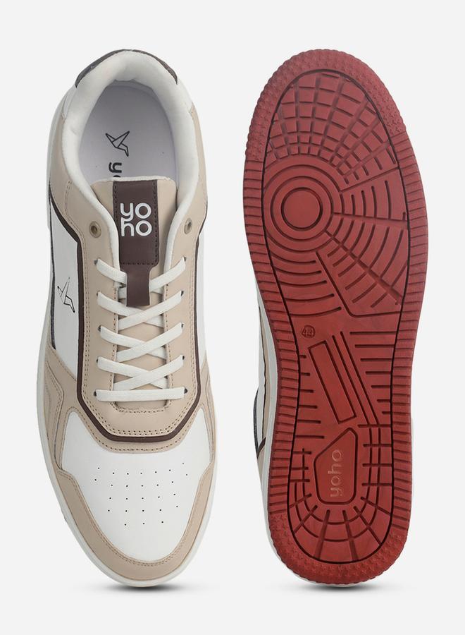 YOHO Men Contrast Panel Lace Up Sneakers - Image 3